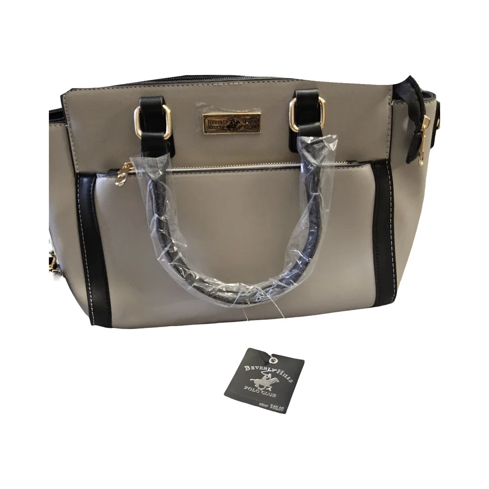 New Beverly Hills Polo Club Grey and Black Satchel/Crossbody